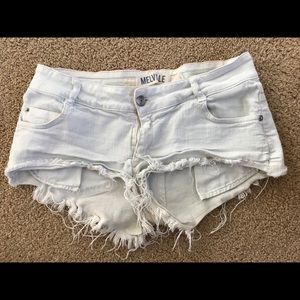 White Brandy Melville Jean Shorts